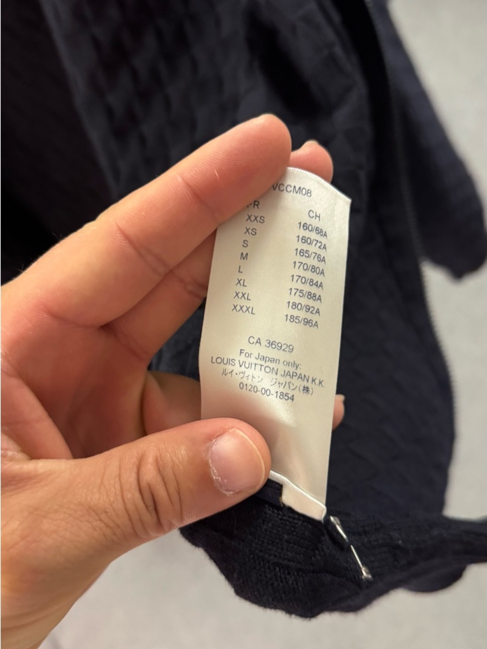 Louis Vuitton Dark Blue Checkered Zip-Up Sweater - Picture 12 of 16